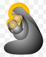 A Single Mom Hidden Warrior Of Our - Transparent Mary And Baby Jesus Clipart Emoji,Motherly Emotions Of Caring Love And