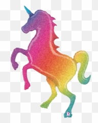Shop Giant Holographic Unicorn - Glitter Rainbow Unicorn Emoji,Rainbow Unicorn Emoji