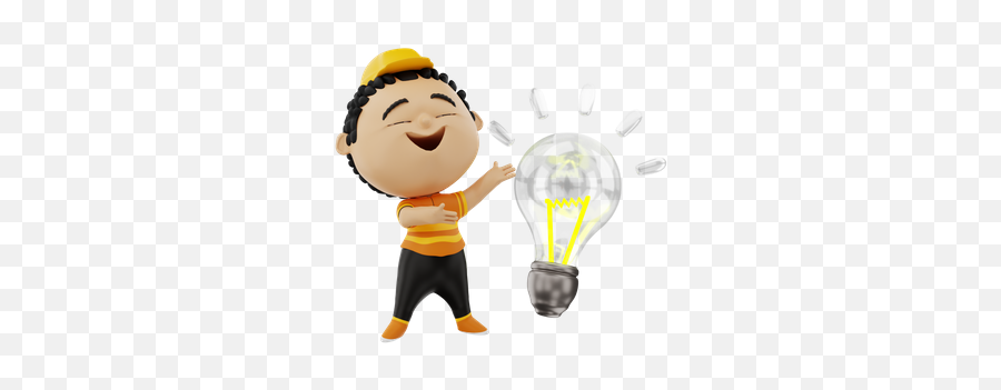 Lightning Bulb 3d Illustrations Designs Images Vectors Hd Emoji,Lightblub Emoji