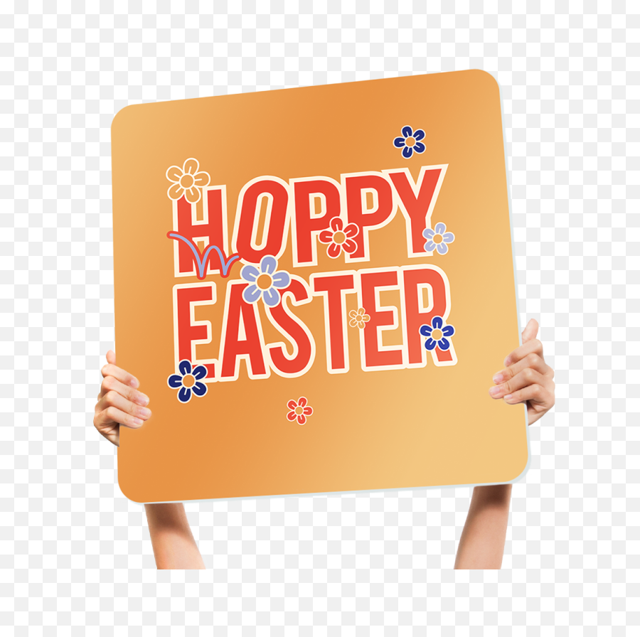 Hoppy Easter U2014 Fun Handheld Church Welcome Signs Made In Usa Emoji,Easter Logos Emojis