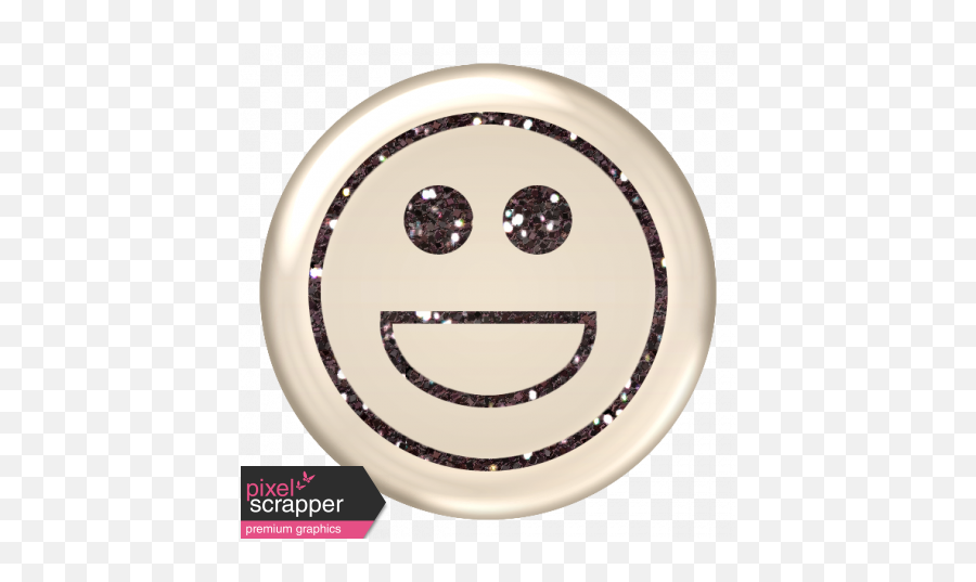 Emoticon Glitter Brad - Happy Emoji,Emoticon Scrapbook