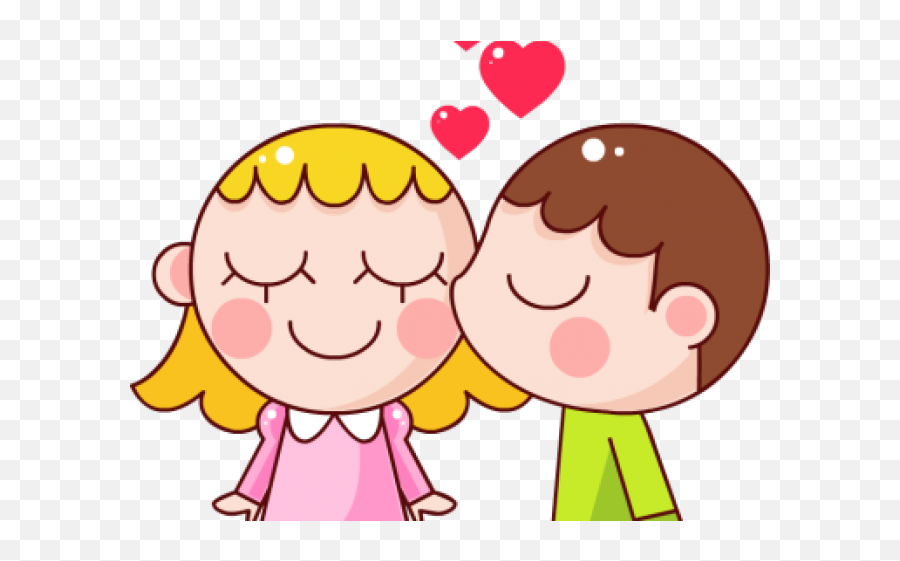 Happy Couple Clipart - Kiss Clipart Png Download Full Happy Cartoon Couple Clipart Emoji,Kissing Animated Emoticon