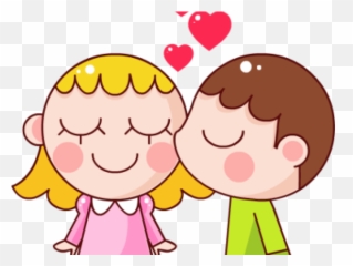 Happy Couple Clipart - Kiss Clipart Png Download Full Happy Cartoon Couple Clipart Emoji,Kissing Animated Emoticon