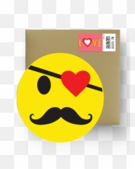 Pirate Mustache Emoji Cut - Outs Happy,Moustache Emoticon