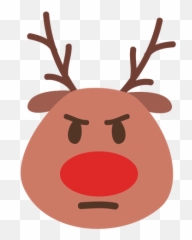 Frown Reindeer Face Emoticon 45 - Transparent Png U0026 Svg Santa Claus Png Cara Emoji,Frown Emoji