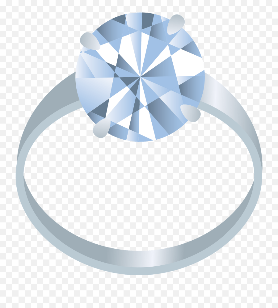 Diamond Silver Ring Clipart - Ring Emoji,Two Diamond Emoji