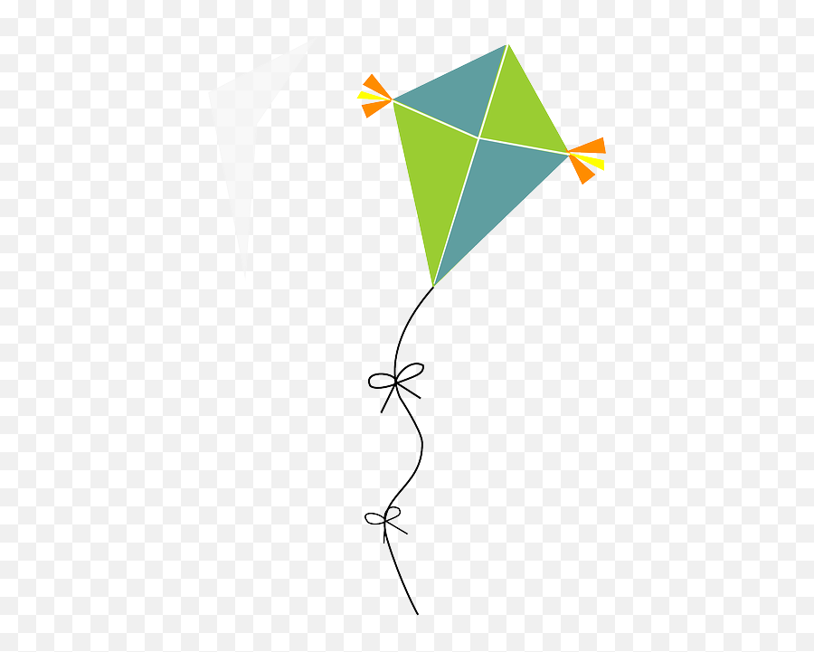 Blue Orange Kite Flying - Kite Png Clipart Emoji,Kite Emoji