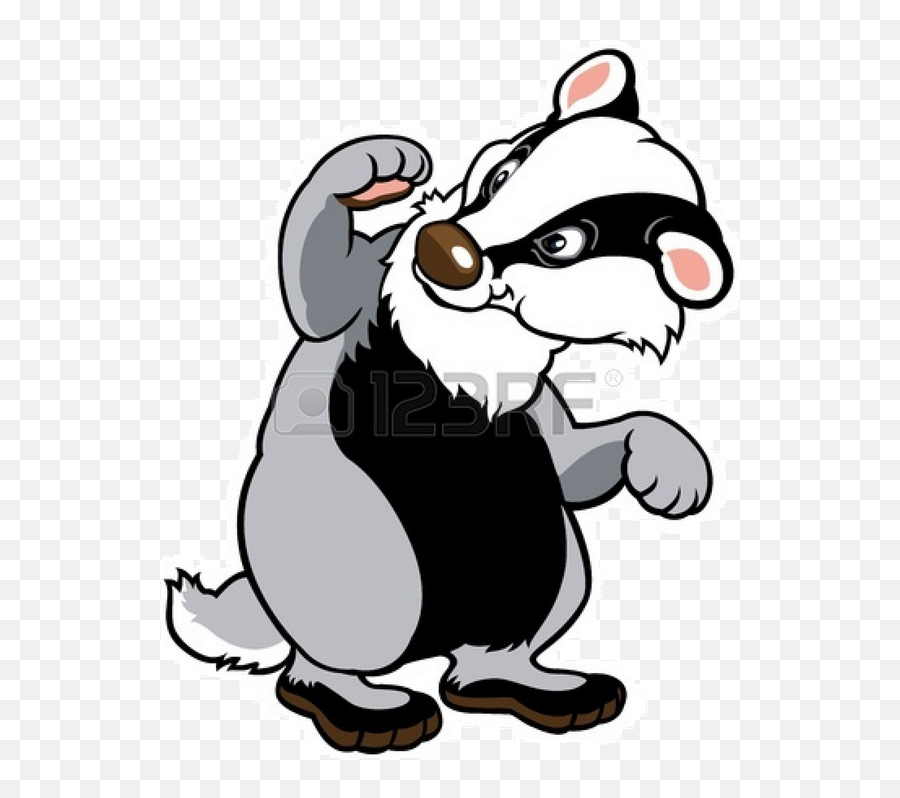 Cartoon Badger Clipart - Badger Clipart Emoji,Honey Badger Emoji