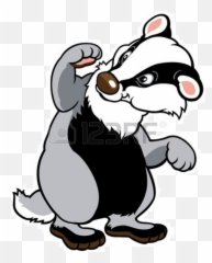 Cartoon Badger Clipart - Badger Clipart Emoji,Honey Badger Emoji
