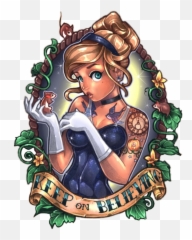 Disneyprincess Tattoo Sticker - Disney Pin Up Girls Emoji,Bwa Emoji