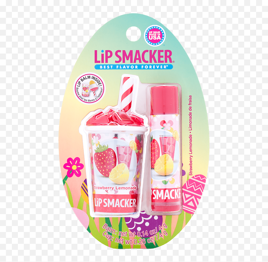 Easter Strawberry Lemonade Cup Lip Balm - Watermelon Lemonade Lip Smacker Emoji,Strawberry And Lemonade Emojis