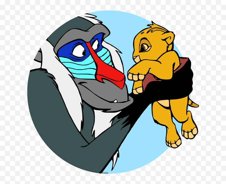 The Lion King Group Clip Art - Rafiki Baby Simba Png Emoji,Lion King Rafiki Emotion