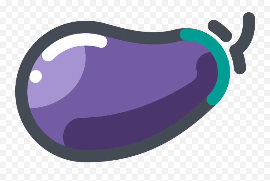 Eggplant Vector Curved - Eggplant Clipart Full Size Clip Art Emoji,Purple Vegetable Emoji