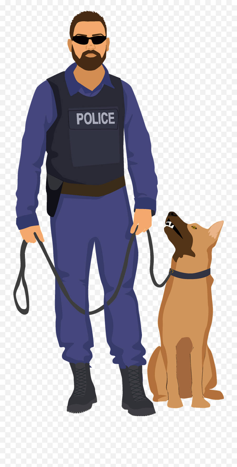 Policeman With A Dog Clipart Free Download Transparent Png - Police With Dog Clipart Emoji,Gsd German Shepard Emojis