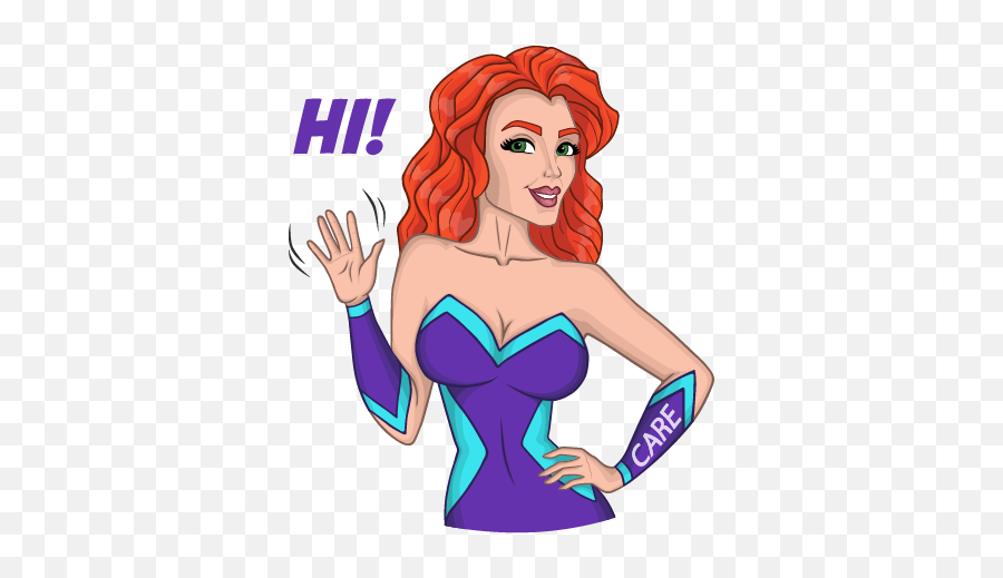 Solvecare Superheroes Sticker Pack For Telegram Solvecare - Telegram Red Hair Sticker Emoji,Emoticons Telgram Stickers