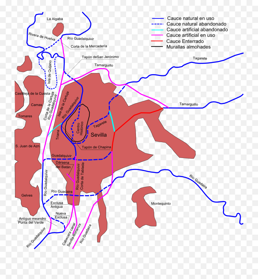 Dársena Del Guadalquivir - Rio Guadalquivir Sevilla Mapa Emoji,Que Significa El Emoticon Con.los Brazos Cruzados En El Pecho