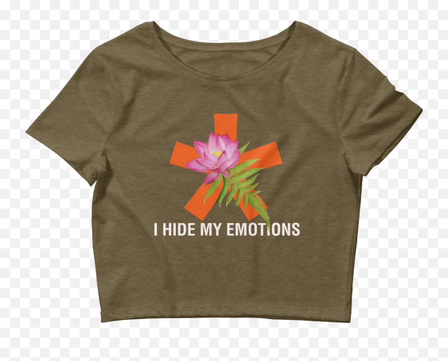 I Hide My Emotions Womenu0027s Crop Tee U2013 Afzet Mode - Trendy Graphics Crop Tops Emoji,Asians Hiding Emotions