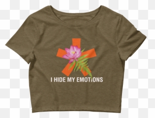 I Hide My Emotions Womenu0027s Crop Tee U2013 Afzet Mode - Trendy Graphics Crop Tops Emoji,Asians Hiding Emotions