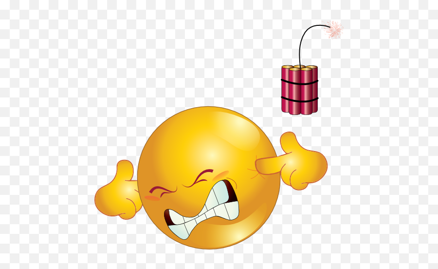 Dynamite Smiley Emoticon Clipart - Explosion Smiley Emoji,Bum Emoticon