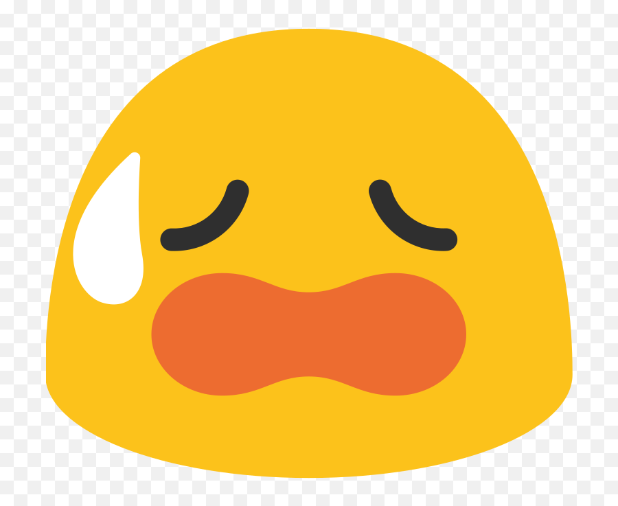 Fileemoji U1f62bsvg - Wikimedia Commons Panicked Emoji Transparent Background,Tired Emoji Face