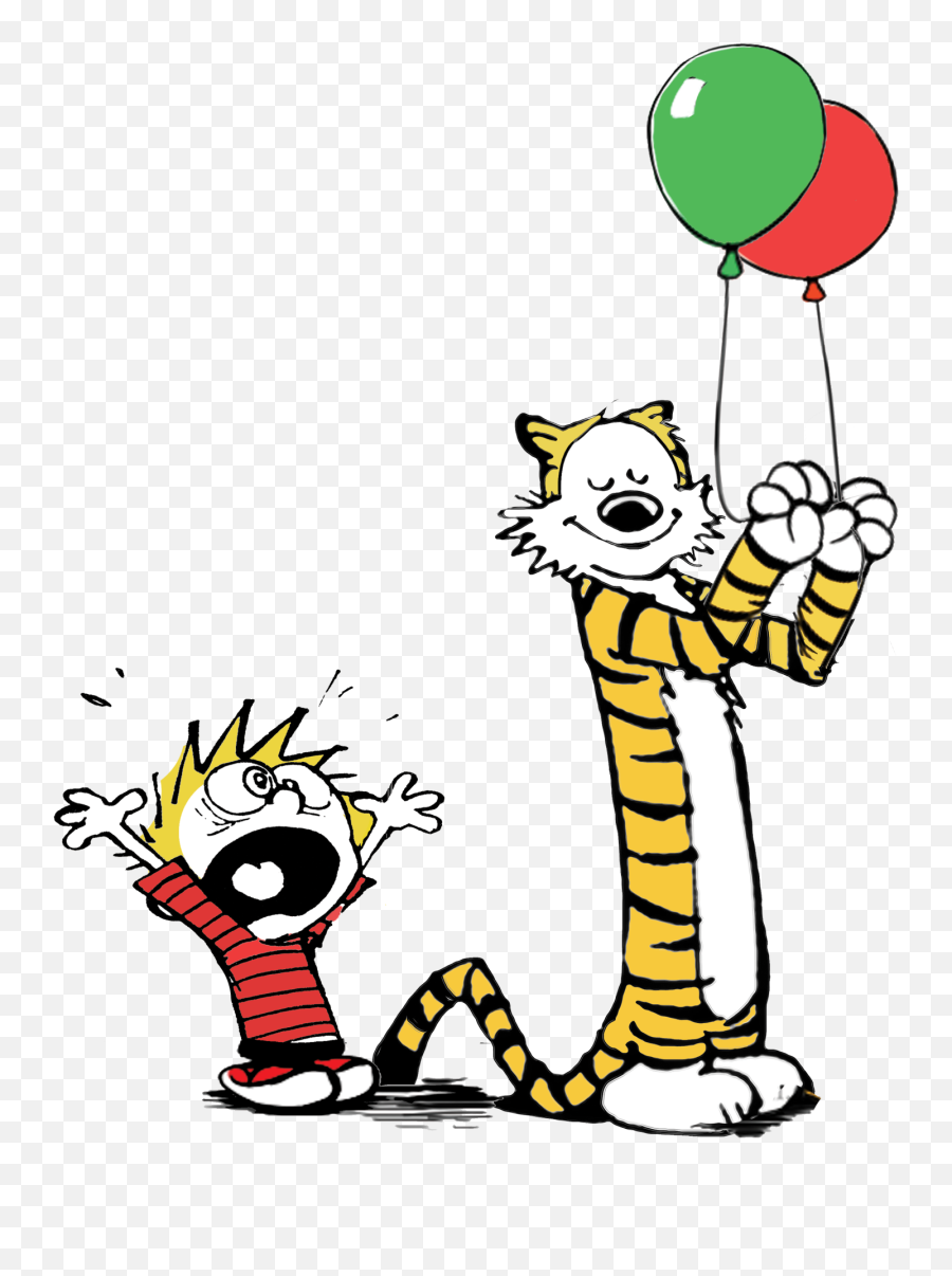 Download Hd Mando Calvin And Hobbes Ballon Png Calvin And Emoji,Calvin And Hobbes No Emotion