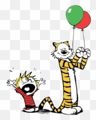 Download Hd Mando Calvin And Hobbes Ballon Png Calvin And Emoji,Calvin And Hobbes No Emotion