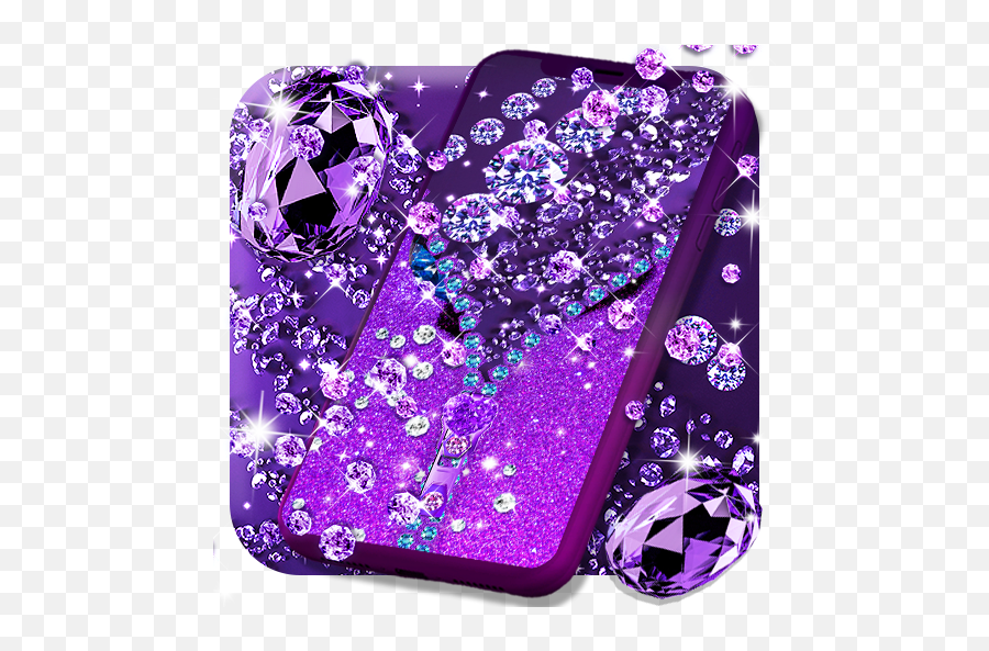 Purple Diamond Lock Screen U2013 Google - Girly Emoji,Emoji Locker Decorations