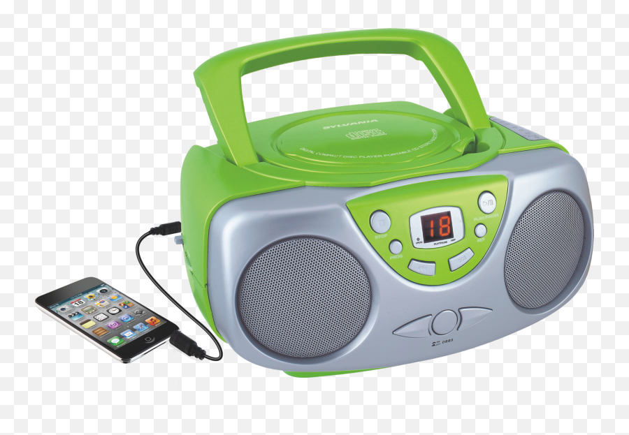 Sylvania Srcd243m Portable Cd Boom Box With Amfm Radio - Black Emoji,Animal Jam Png Emojis Sun Glasses