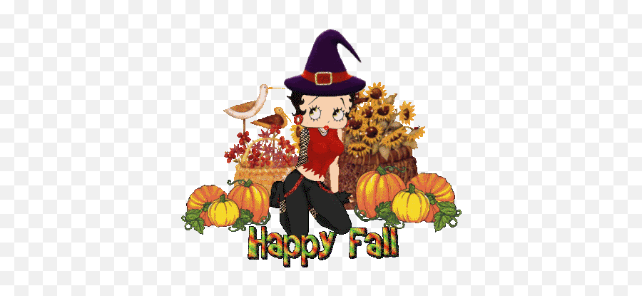 Happy Fall Betty Boop Greetings Graphics99com Emoji,Facebook Emoticons Autumn Halloween