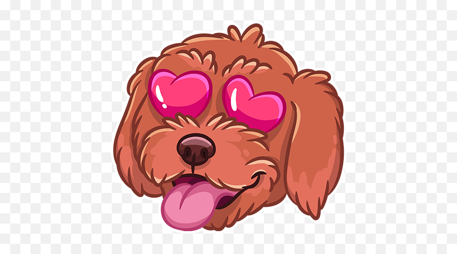 Barkermojis - Cute Doggos By Cristian Marquez Cendon Curly Emoji,Doggo Emoji