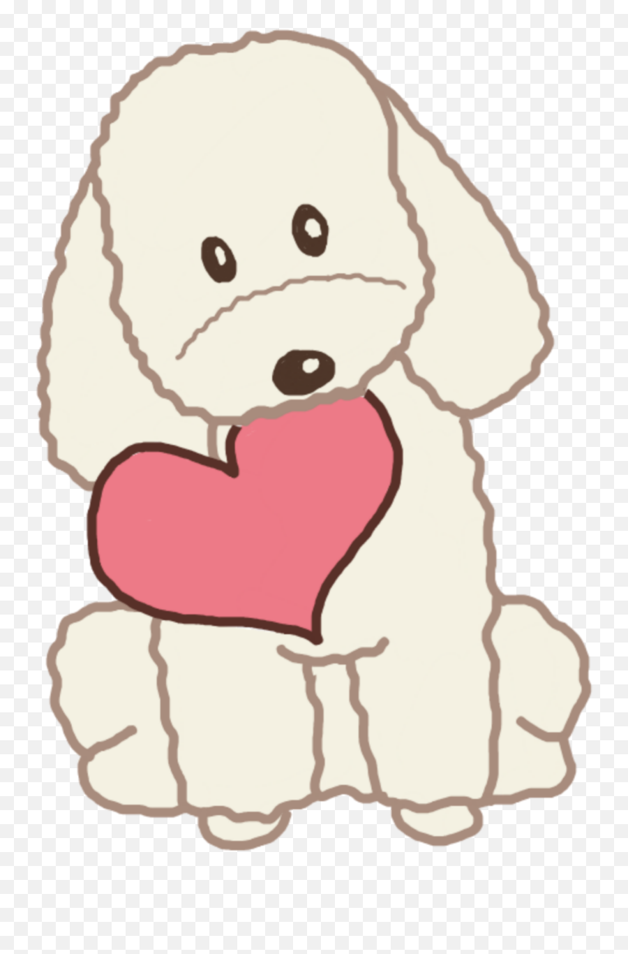 Puppy Poodle Clipart Sticker By Jstreager - Girly Emoji,Pink Poodle Emoji