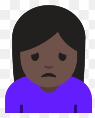 Frown Emoji Png - Open Emoticon De Mujer Triste 2290595 Mujer Triste Png,Frown Emoji