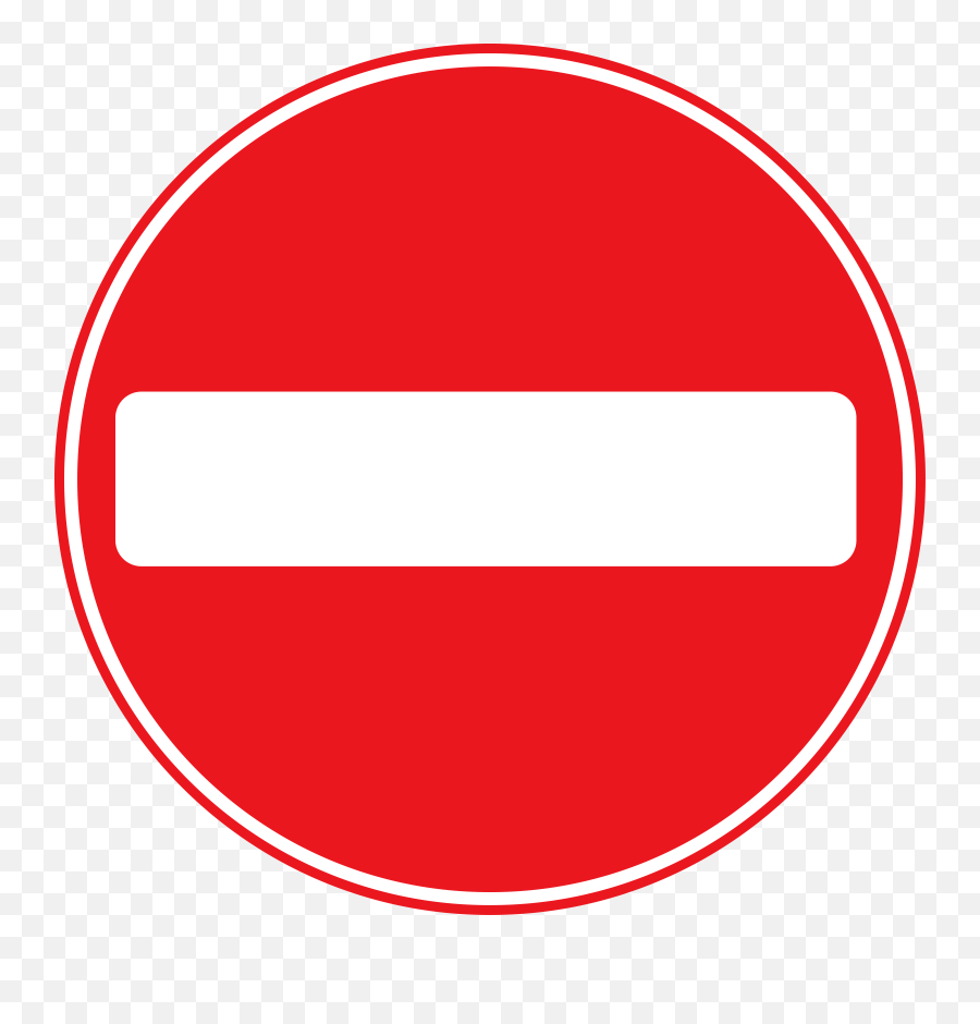 No Entry Sign Clipart - Clip Art Library Road No Entry Sign Emoji,No Entry Emoji