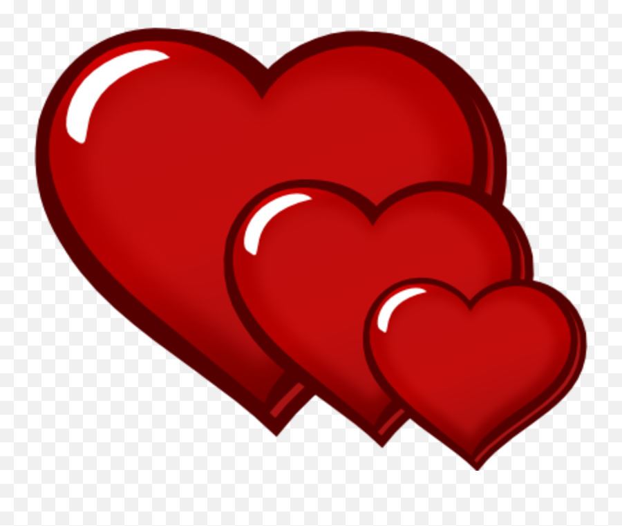 Three - Redheartsclipart Heart Clip Art Heart Pictures Emoji,Red Heart Emoji
