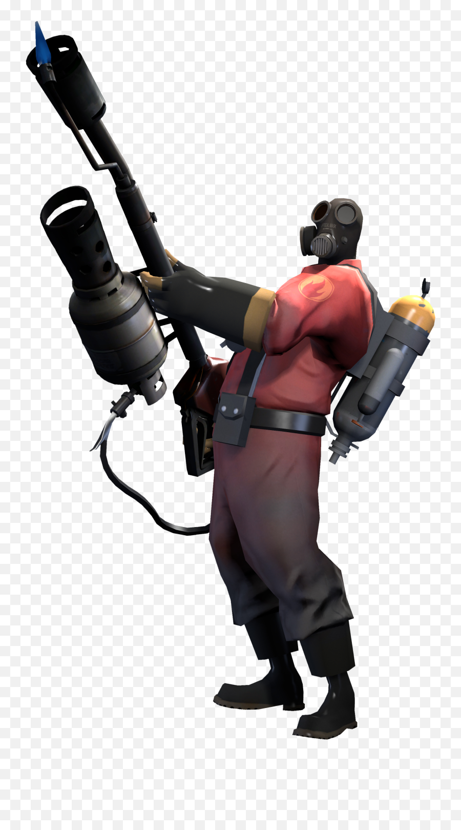 Download Sfm Pyro - Team Fortress 2 Png Image Tf2 Pyro With Flamethrower Emoji,Sfm Emotions Not Working