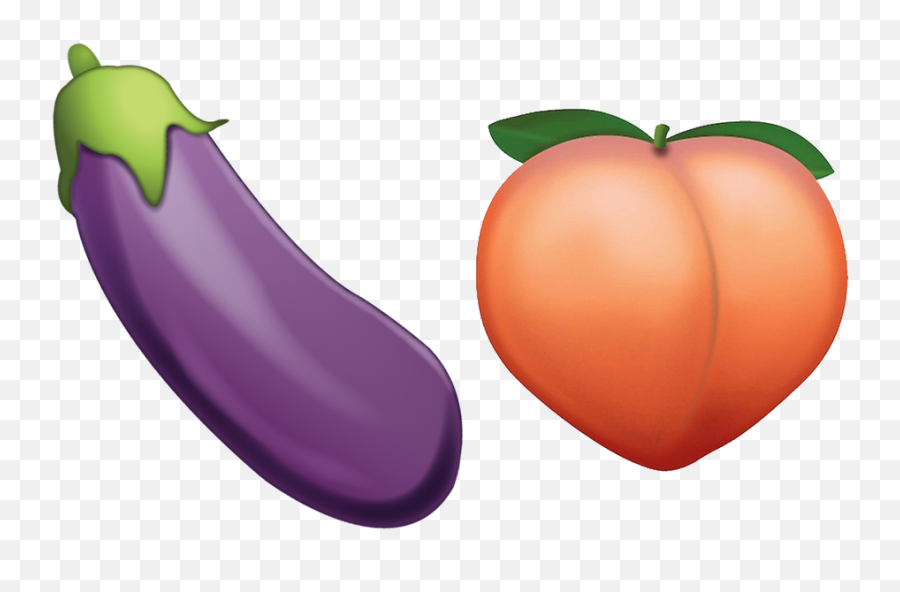 Eggplant Peach Emoji Sticker - Diet Food,What Does An Eggplant Emoji Mean