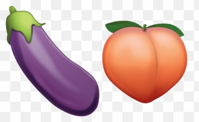 Eggplant Peach Emoji Sticker - Diet Food,What Does An Eggplant Emoji Mean