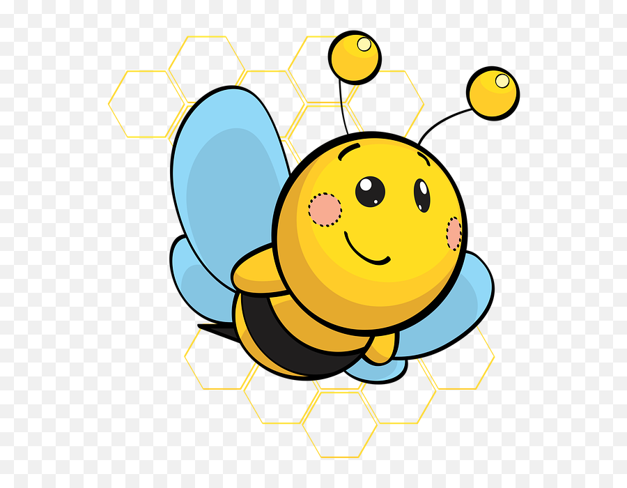 Free Photo Happy Fly Animal Cartoon Bee Honeycomb Insect - Panal De Abeja Animado Emoji,Bees Emoticon