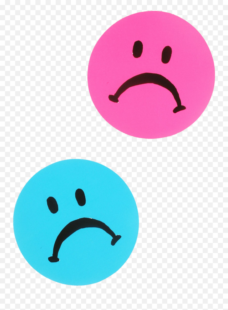Jumbo Sad Face Sticker - Transparent Smiley Face Sticker Png Emoji,Really Sad Emoticon