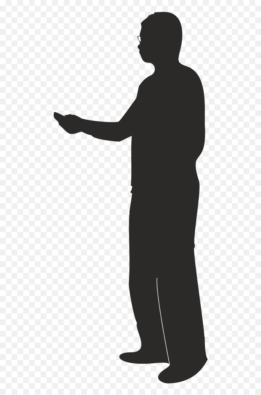 Vector Graphics Silhouette Clip Art Image Man - Silhouette Person Presenting Silhouette Png Emoji,Silhouette Of A Person Emoji Png