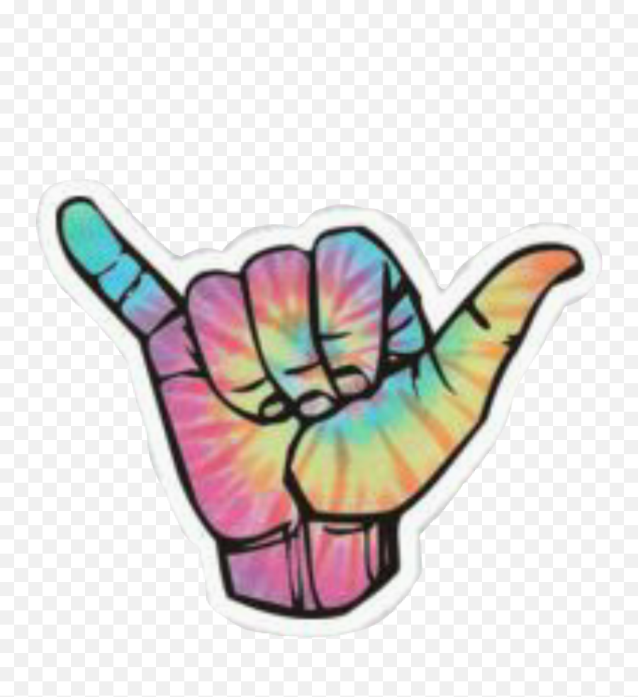 Rainbow Hand Rock Colorful Sticker By Joannewentholt - Hang Loose Sticker Emoji,Rock On Hand Emoji