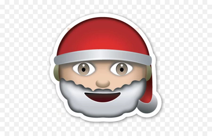 Christmas Santa Emoji Transparent Png - Christmas Emoji Png,Christmas Tree Emoji