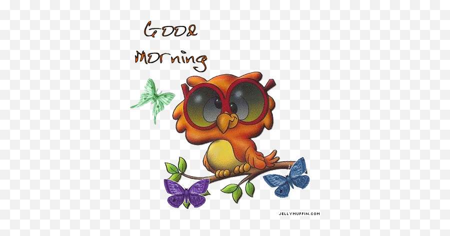 Good Morning Myspace Graphic Comment - Good Morning Owl Cartoon Emoji,Myspace Emotions