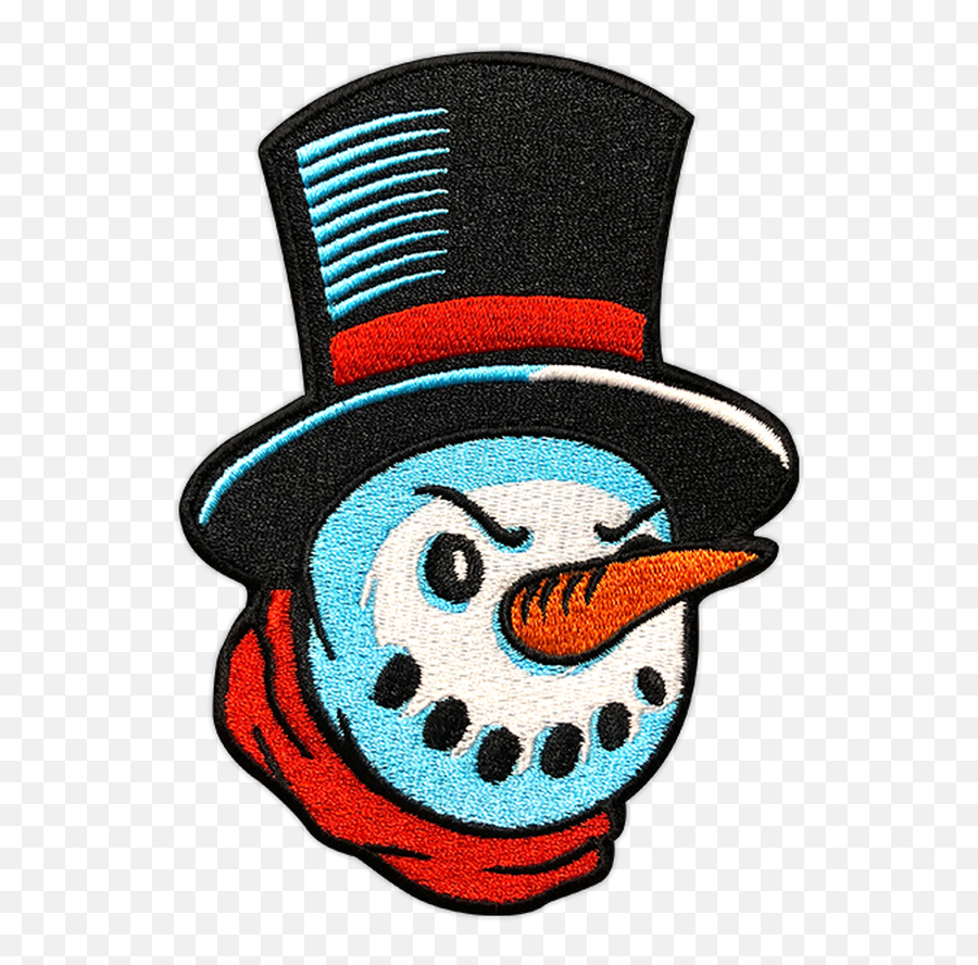 Dapper Angry Snowman Patch - Angry Snowman Emoji,Snowman Emoticons For Facebook