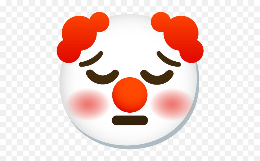 Telegram Sticker 39 From Collection Clown Emoji - Dot,Sad Emoticon Tumblr