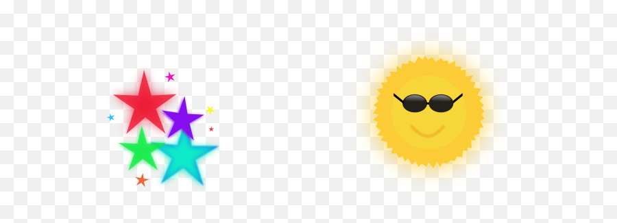 Stars Clip Art At Clker - Happy Emoji,Raibow Stars Emoticon