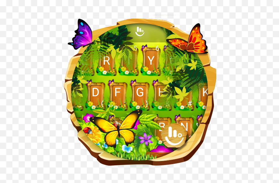Spring Forest Butterfly Keyboard Theme Apk Download For Emoji,Facebook Butterfly Emoticons