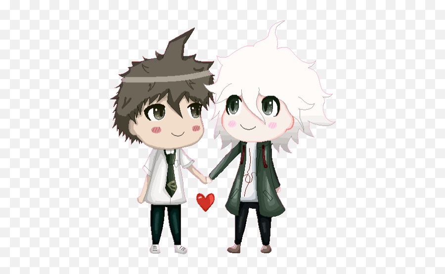 Top Hands On Head Stickers For Android - Hajime And Nagito Holding Hands Pixel Emoji,Shaking My Head Emoji