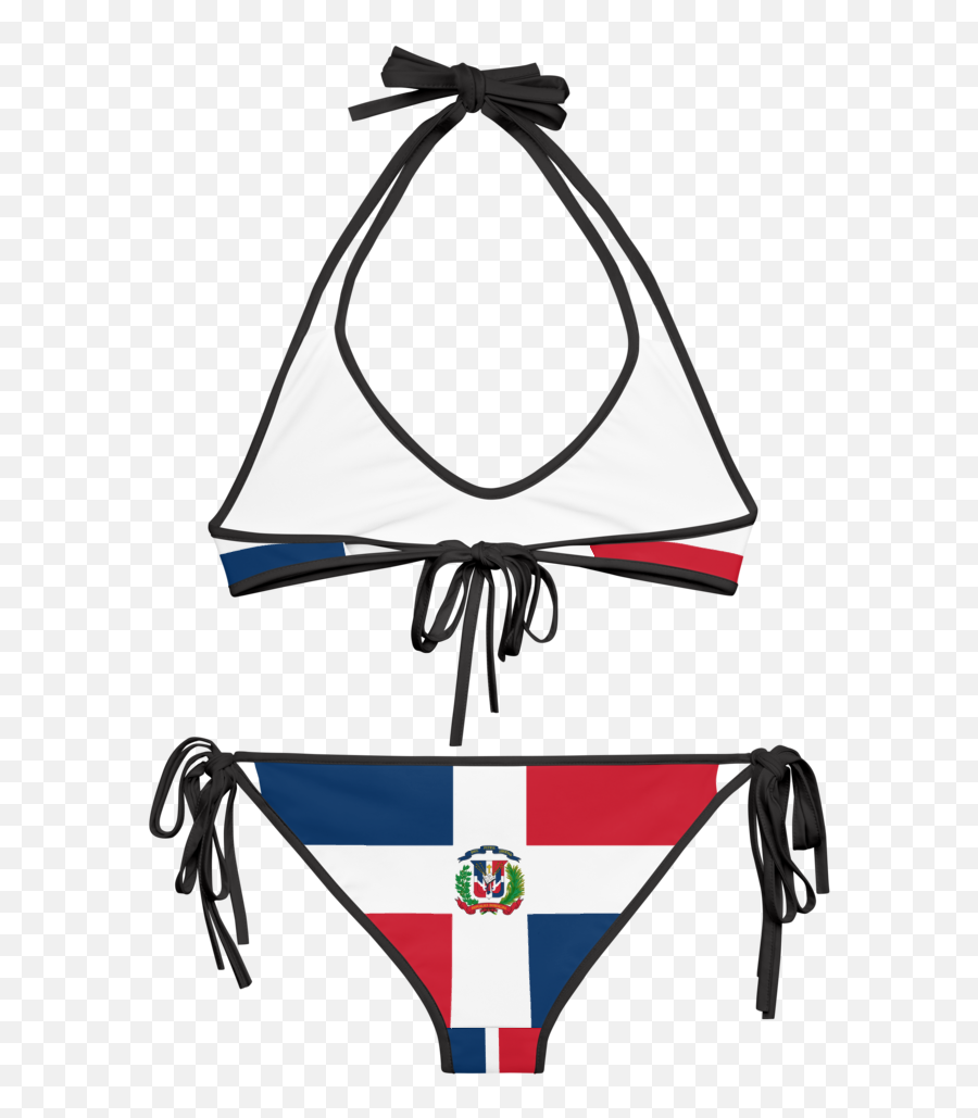Dominican Republic Flag Two Piece Bikini Set Emoji,Bikini Emoji For Text