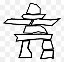 Inukshuk Outline Clip Art Image - Clipsafari Emoji,Sleeping Emoji Outline